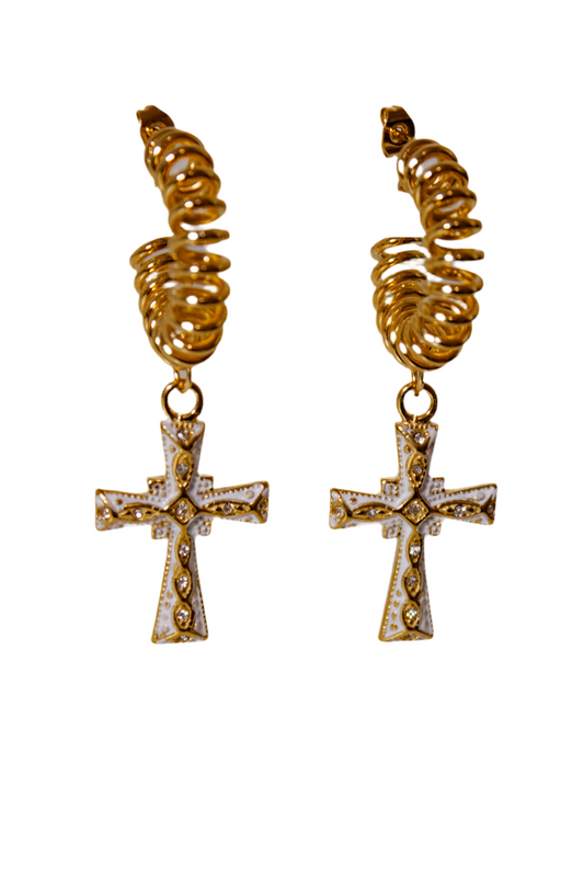 Celestial Cross earrings