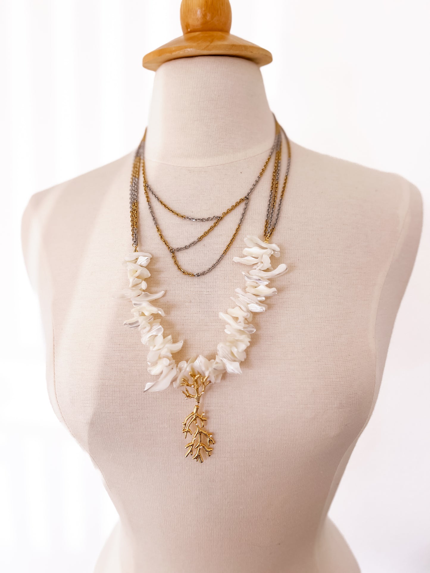 Coral Multi Layer necklace